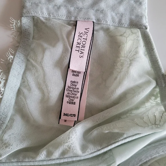Victoria secret 34C mint green unlined longline demi bra - Picture 4 of 10
